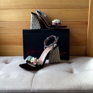 Betsy Johnson Seashell Embellished Heel Sandals